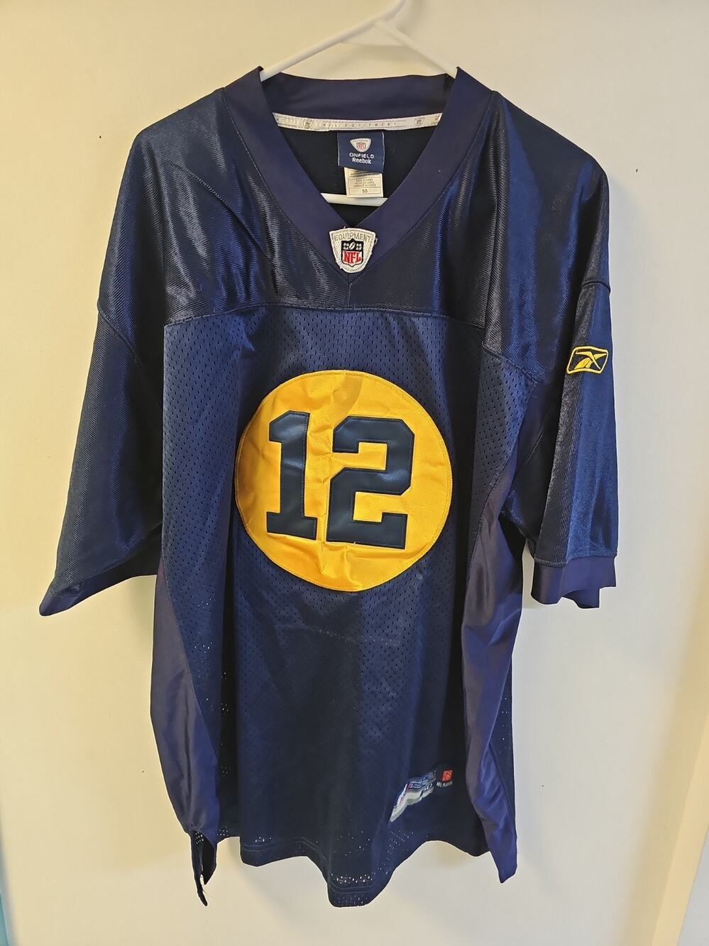 Green Bay Packers Jersey Men's Size 50 Aaron Rodgers #12 On Field Throwback